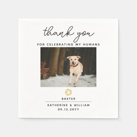 Bedankt voor het huwelijk. Foto van Napkin Servet (Voorkant)