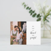 Bedankt voor het huwelijk van het land van de wild briefkaart (Staand voorkant)