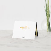 Bedankt voor het huwelijk zwarte gouden confetti (Achterkant)