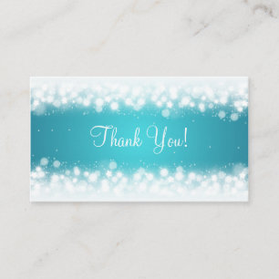 Bedankt voor het invoegen Magic Sparkle Turquoise Informatiekaartje