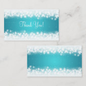 Bedankt voor het invoegen Magic Sparkle Turquoise Informatiekaartje (Voorkant / Achterkant)