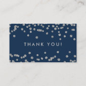 Bedankt voor het invoegen Silver Glitter Confetti Informatiekaartje (Voorkant)