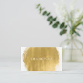 Bedankt voor het invoegen van de gouden verf look informatiekaartje (Staand voorkant)