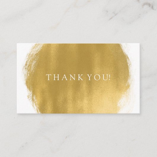 Bedankt voor het invoegen van de gouden verf look informatiekaartje (Voorkant)