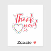 Bedankt voor het Kerst sticker voor kleine bedrijv (Vel)