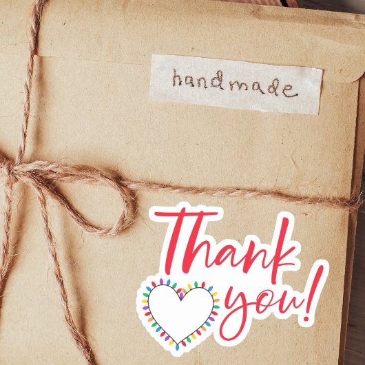 Bedankt voor het Kerst sticker voor kleine bedrijv