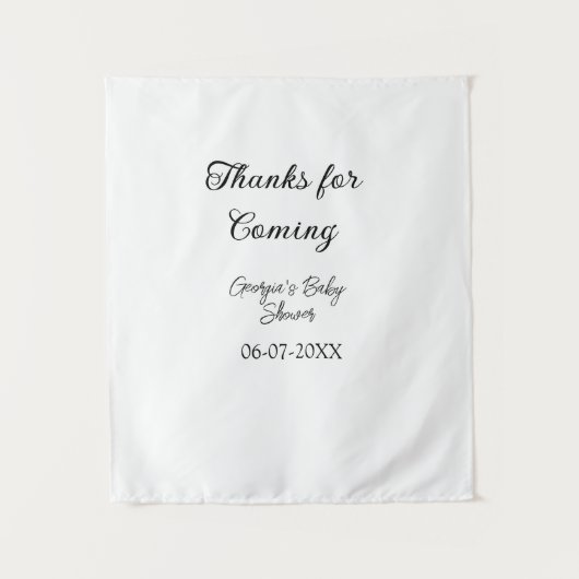 Bedankt voor het komen baby shower modern eenvoudi wandkleed (Voorkant)
