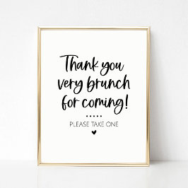 Bedankt voor het komen Brunch Feest Favorieten Bor Poster