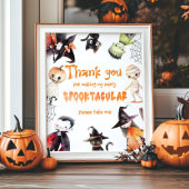 Bedankt voor het komen Halloween kostuumfeest Poster