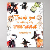 Bedankt voor het komen Halloween kostuumfeest Poster (Voorkant)