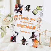 Bedankt voor het komen Halloween kostuumfeest Reclamebord Met Voetstuk