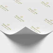 bedankt voor het komen naam sms golden hea cadeaupapier (Hoek)