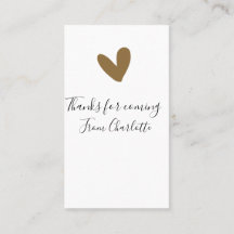 bedankt voor het komen naam tekstbericht gouden ha