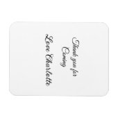 bedankt voor het komen naam tekstbericht toevoegen magneet (Horizontaal)