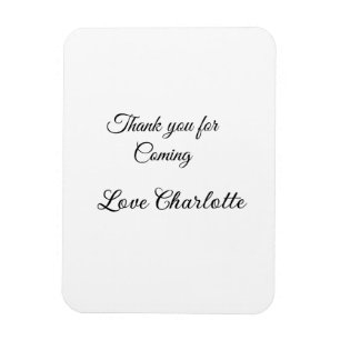 bedankt voor het komen naam toevoegen aan tekstber magneet