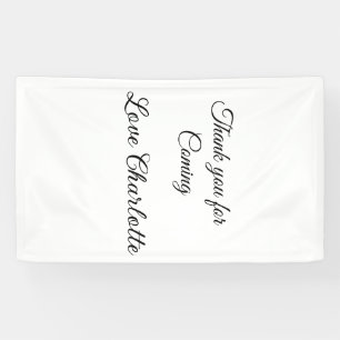 bedankt voor het komen naam toevoegen aan tekstber spandoek