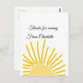 bedankt voor het komen naam toevoegen tekst berich briefkaart (Voorkant / Achterkant)