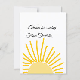 bedankt voor het komen naam toevoegen tekst berich briefkaart