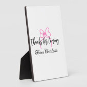 bedankt voor het komen naam toevoegen tekst berich fotoplaat (Zijkant)