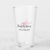 bedankt voor het komen naam toevoegen tekst berich glas (Achterkant)