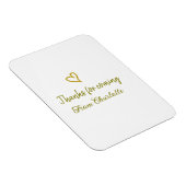 bedankt voor het komen naam toevoegen tekst berich magneet (Rechterzijde)