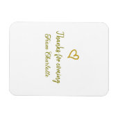 bedankt voor het komen naam toevoegen tekst berich magneet (Horizontaal)