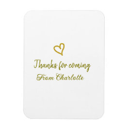 bedankt voor het komen naam toevoegen tekst berich magneet