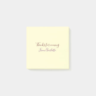 bedankt voor het komen naam toevoegen tekst berich post-it® notes