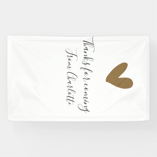 bedankt voor het komen naam toevoegen tekst berich spandoek (Horizontaal)