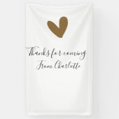 bedankt voor het komen naam toevoegen tekst berich spandoek (Verticaal)