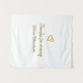 bedankt voor het komen naam toevoegen tekst berich wandkleed (Voorkant (horizontaal))