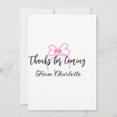 bedankt voor het komen naam toevoegen tekstbericht (Achterkant)