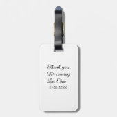 bedankt voor het komen naam toevoegen tekstbericht bagagelabel (Achterkant verticaal)