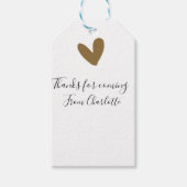 bedankt voor het komen naam toevoegen tekstbericht cadeaulabel (Voorkant)