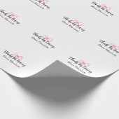 bedankt voor het komen naam toevoegen tekstbericht cadeaupapier (Hoek)