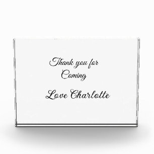 bedankt voor het komen naam toevoegen tekstbericht fotoblokken