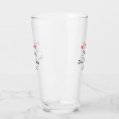 bedankt voor het komen naam toevoegen tekstbericht glas (Links)