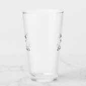 bedankt voor het komen naam toevoegen tekstbericht glas (Links)