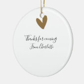 bedankt voor het komen naam toevoegen tekstbericht keramisch ornament (Links)