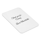 bedankt voor het komen naam toevoegen tekstbericht magneet (Rechterzijde)