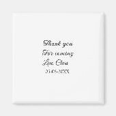 bedankt voor het komen naam toevoegen tekstbericht magneet (Voorkant)