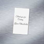 bedankt voor het komen naam toevoegen tekstbericht magnetisch visitekaartje (Voorbeeld)