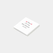 bedankt voor het komen naam toevoegen tekstbericht post-it® notes (Schuin)