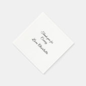 bedankt voor het komen naam toevoegen tekstbericht servet (Hoek)