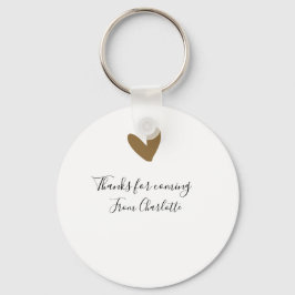 bedankt voor het komen naam toevoegen tekstbericht sleutelhanger