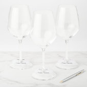 bedankt voor het komen naam toevoegen tekstbericht wijnglaslabel (Set)