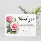 Bedankt voor het komen naar een begrafenis met Roz Kaart (Staand voorkant)