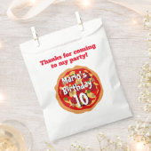 Bedankt voor het komen naar mijn pizza Verjaardags Bedankzakje (Geknipt)