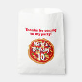 Bedankt voor het komen naar mijn pizza Verjaardags Bedankzakje (Voorkant)