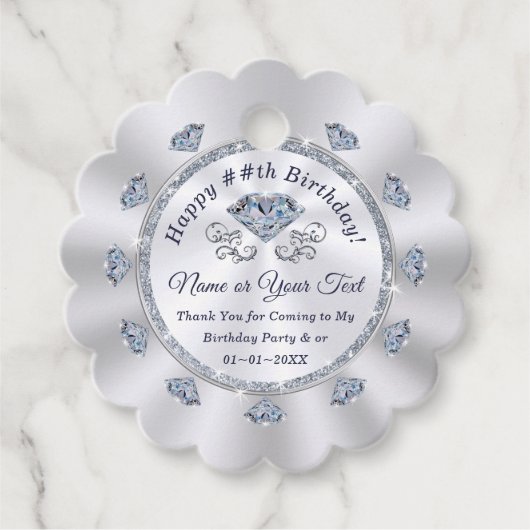 Bedankt voor het komen naar mijn verjaardagsfeestj bedankjes labels (Voorkant)